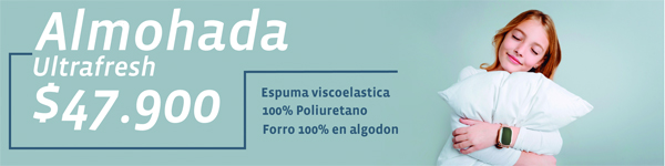 Almohada Ultrafresh $47.900 - Espuma viscoelastica 100% Poliuretano - Forro 100% en algodon