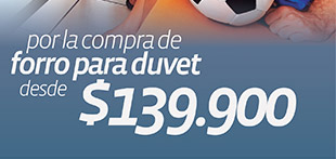 por la compra de forro para duvet desde $139.900