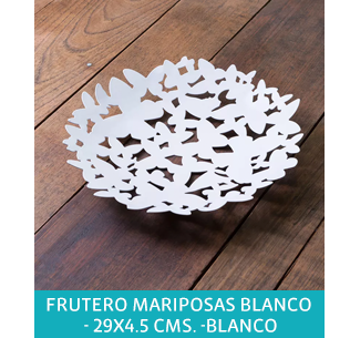 FRUTERO MARIPOSAS BLANCO - 29X4.5 CMS. -BLANCO