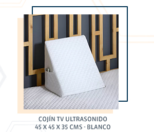 COJÍN TV ULTRASONIDO 45 X 45 X 35 CMS - BLANCO