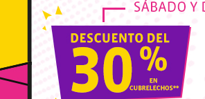 Descuento del 30% en cubrelechos