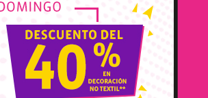 Descuento del 40% en decoracion no textil