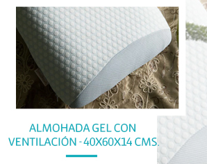 Almohada gel con ventilación - 40x60x14 CMS..