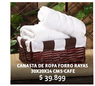 Canasta de ropa forro rayas 