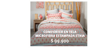 Comforter en tela
microfibra estampada etnia