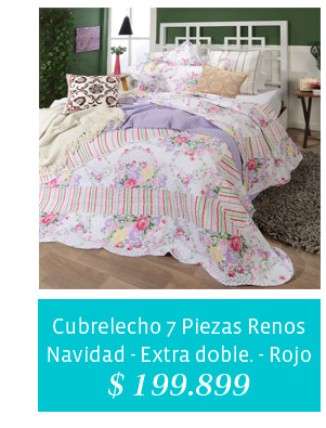 Cubrelecho 7 Piezas Renos
Navidad