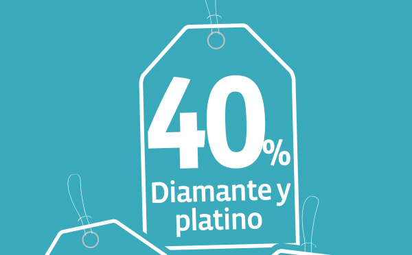 40% Diamante y platino