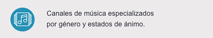 Canales de música especializados por género y estados de ánimo