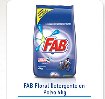 FAB Floral Detergente en Polvo 4kg