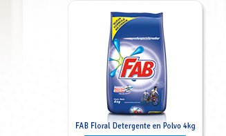 FAB Floral Detergente en Polvo 4kg