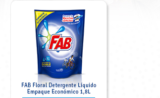 FAB Floral Detergente Líquido Empaque Económico 1,8L