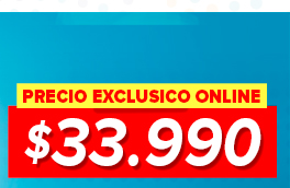 Precio exclusivo online $ 33.990