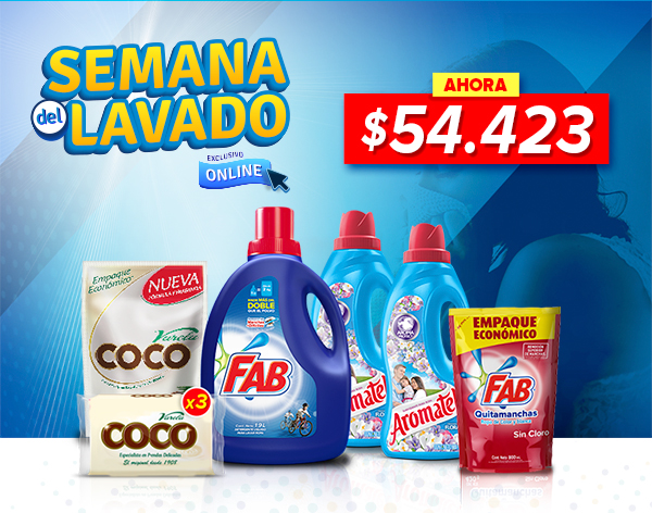 Semana del lavado, exclusivo online, ahora $54.423