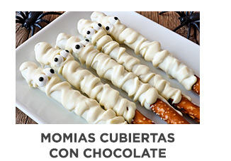 Momias cubiertas 
    con chocolate