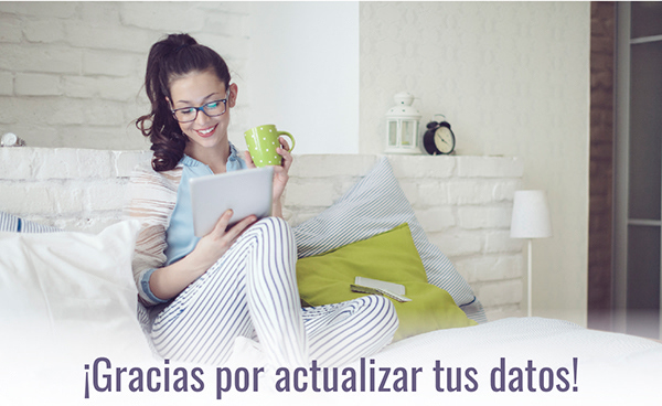 ¡Gracias por actualizar tus datos!