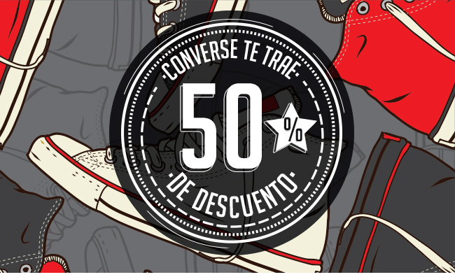 CONVERSE TE TRAE 50% DE DESCUENTO