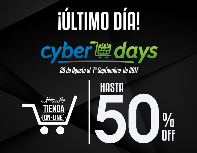 ¡ÚLTIMO DÍA! cyber days 28de agosto al 1° septiembre de 2017