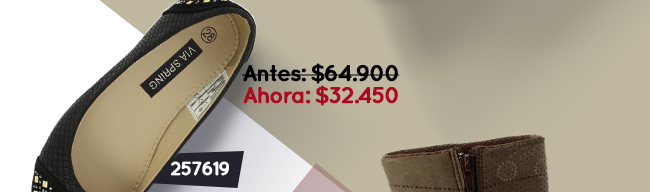 257619 
    Antes: $64.900 
    Ahora: $32.450