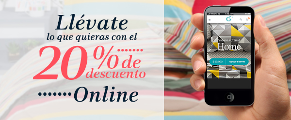 Llévate 
lo que quieras con el 20% de descuento online.