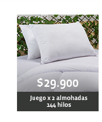 $13.900 - Juego x 2 almohadas 128 hilos