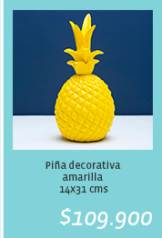 $109.900 - Piña decorativa amarilla 14x31 cms