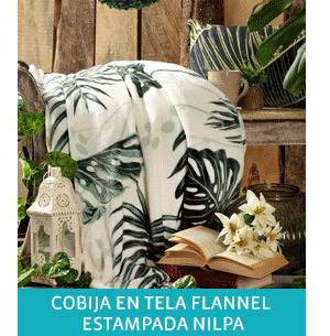 COBIJA EN TELA FLANNEL  ESTAMPADA NILPA